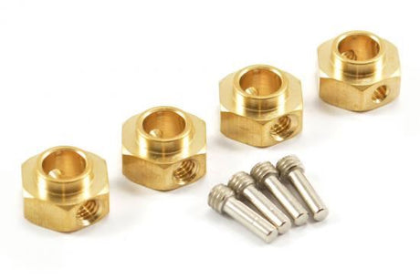 FASTRAX TRX-4 BRASS HEX WHEEL HUB (4)