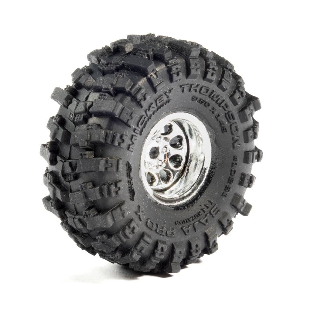 Pro-Line 1/30 Baja Pro X Front/Rear Mounted Chrome Beast Tires (4): A