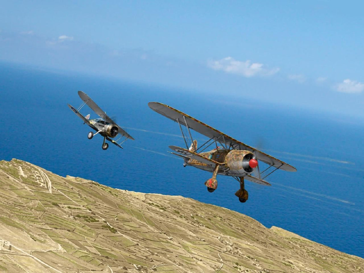 Icm Battle Of Malta With Cr. 42 Falco & Sea Gladiator Mk. Ii (Set Of 2 Aircraft)
