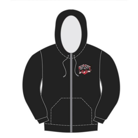 FTX Badge Logo Brand Zipped Hoodie Black - X Large