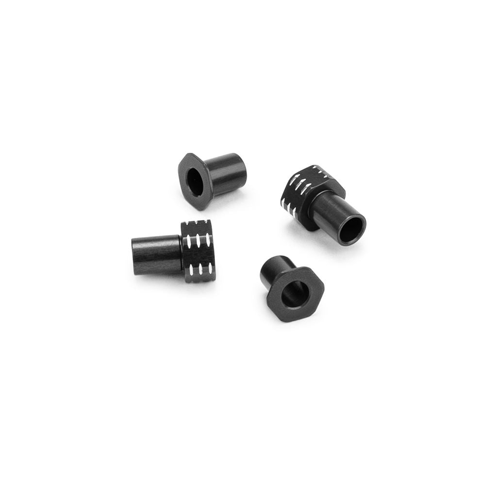 Rc10B7 Alloy Caster Hat Bushings 0/3Mm 4Pcs Black