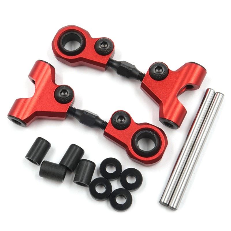 Yeah Racing Aluminum Front Upper Arm Set For Tamiya TT-01 TT-01E Red