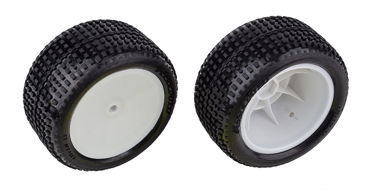 ASSOCIATED RB10 RTR REAR WHEELS & TYRES MOUNTED
