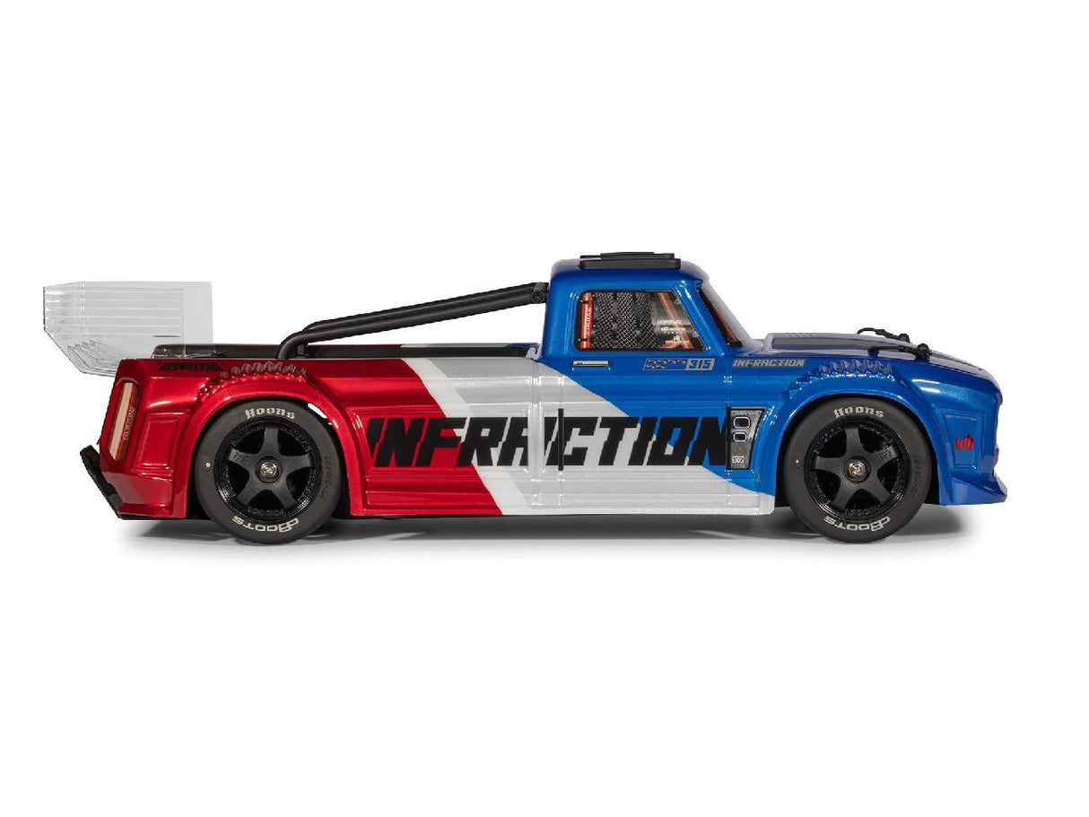 Arrma 1/8 Infraction 223S Dsc 4X4 Rtr Street Bash, Blue/Red