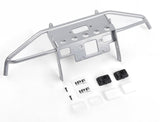 RC4WD GUARDIAN STEEL FRONT WINCH BUMPER W/IPF LIGHTS FOR AXIAL 1/10 SCX10 II UMG10 (SILVER)