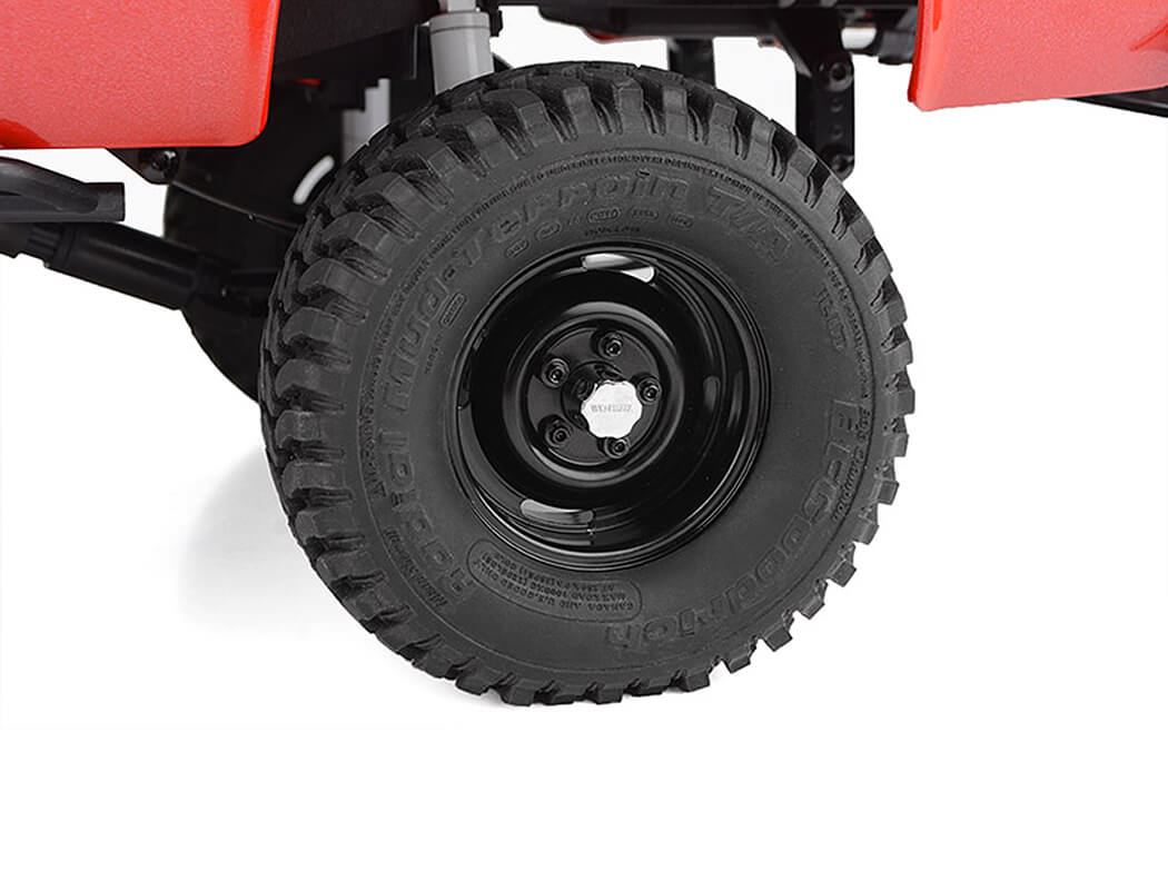 Rc4Wd 1.9  Landies Vintage Stamped Steel B/Lock Wheels Black