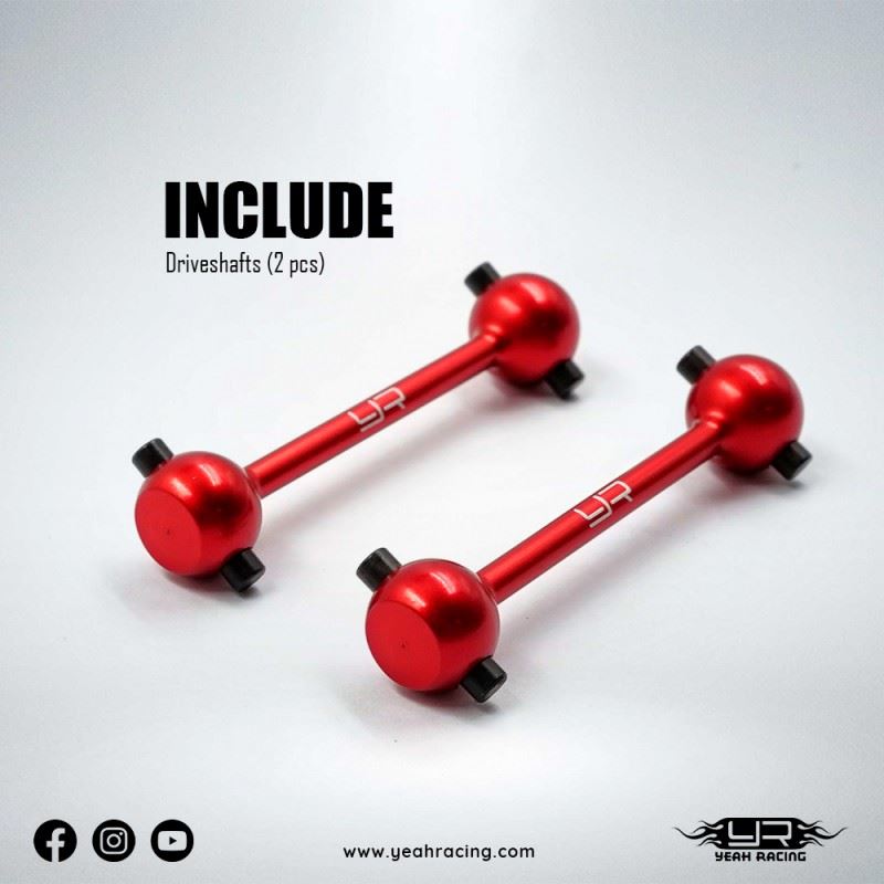 Yeah Racing Aluminum F/R Drive Shaft For Kyosho Fazer Mk2 / D2 Fzd2