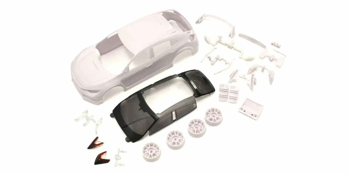 Bodyshell Honda Civic Mini-Z + 4Wd Rims (White Body)
