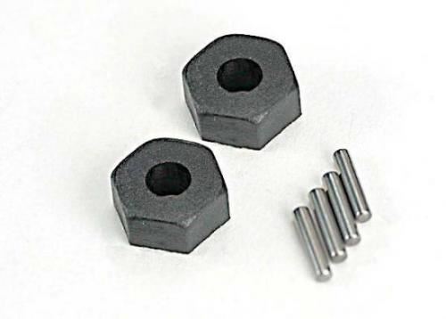 TRAXXAS Wheel hubs, hex (2)/ stub axle pins (2)