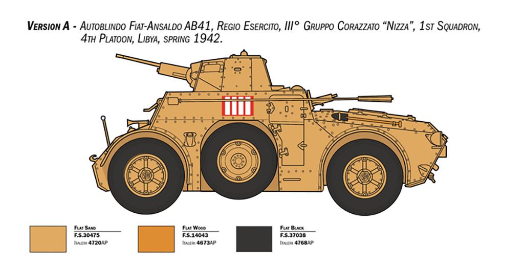 Italeri AB 41 with Bersaglieri Italien Infantry El Almn