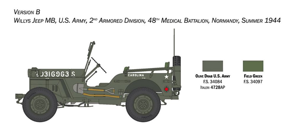 Italeri 1/24 Willys Jeep MB