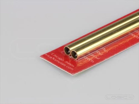 KS 300mm Round Brass Tube 6mm OD (Pk2) .45mm Wall