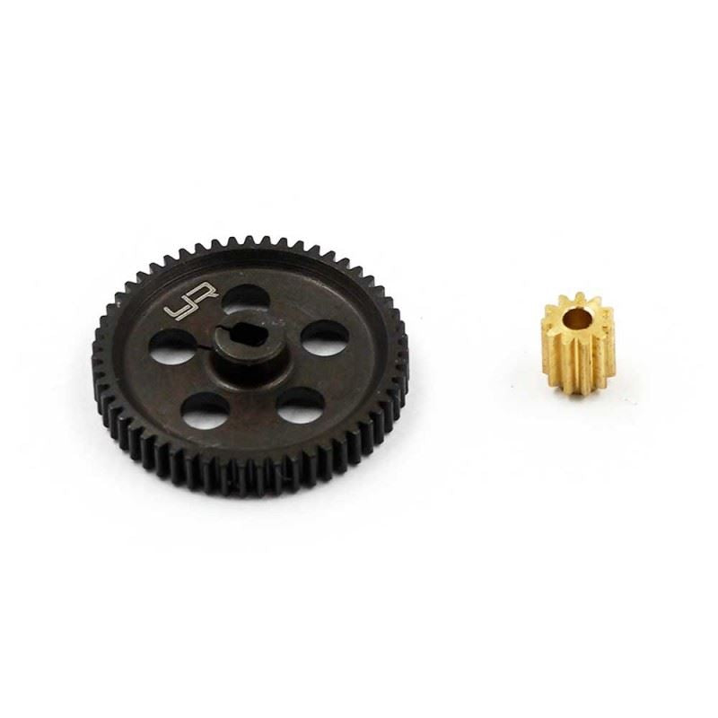 Yeah Racing Steel 55T Spur Gear w/ 11T Pinion For Axial SCX24