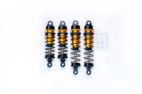Koswork Ae Rc10 Big Bore 12Mm Buggy Shock Set (F&R) (4) Gold/Black