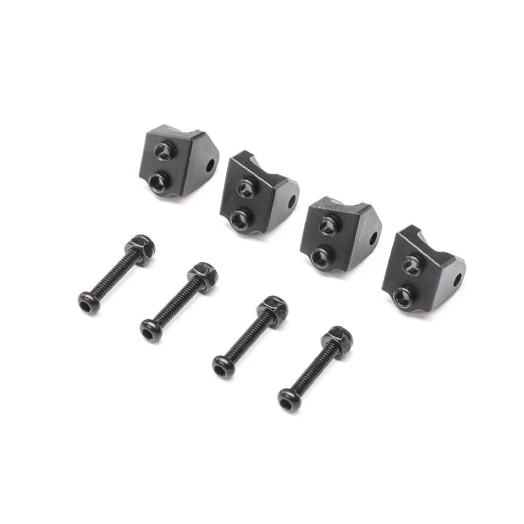 Losi Aluminum Lower 4-Link Mount Set, Black: Mini Lmt (4)