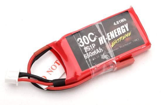 Hi-Energy Extreme 2S 650mAh 30C LiPo
