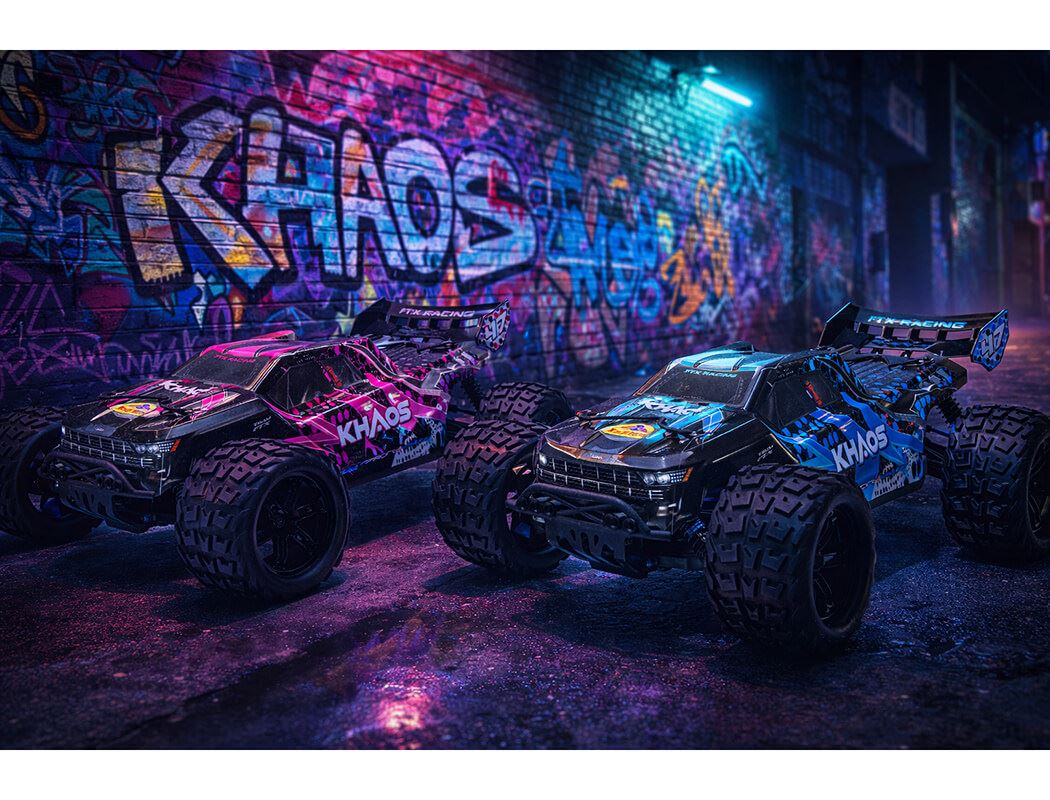 Ftx Khaos 1/10 Brushless 4Wd Truggy Rtr With 3S Lipo And Charger - Blue