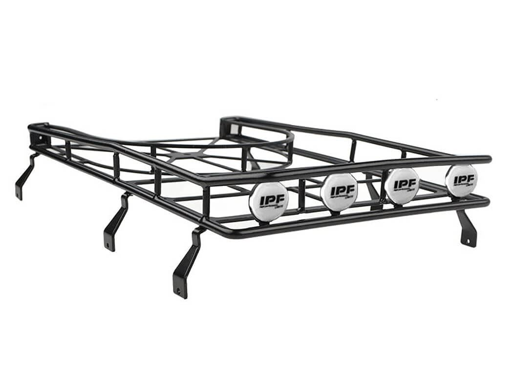 Rc4Wd Roof Rack With Tyre Mount & Ipf Lights For Gelande Ii D90