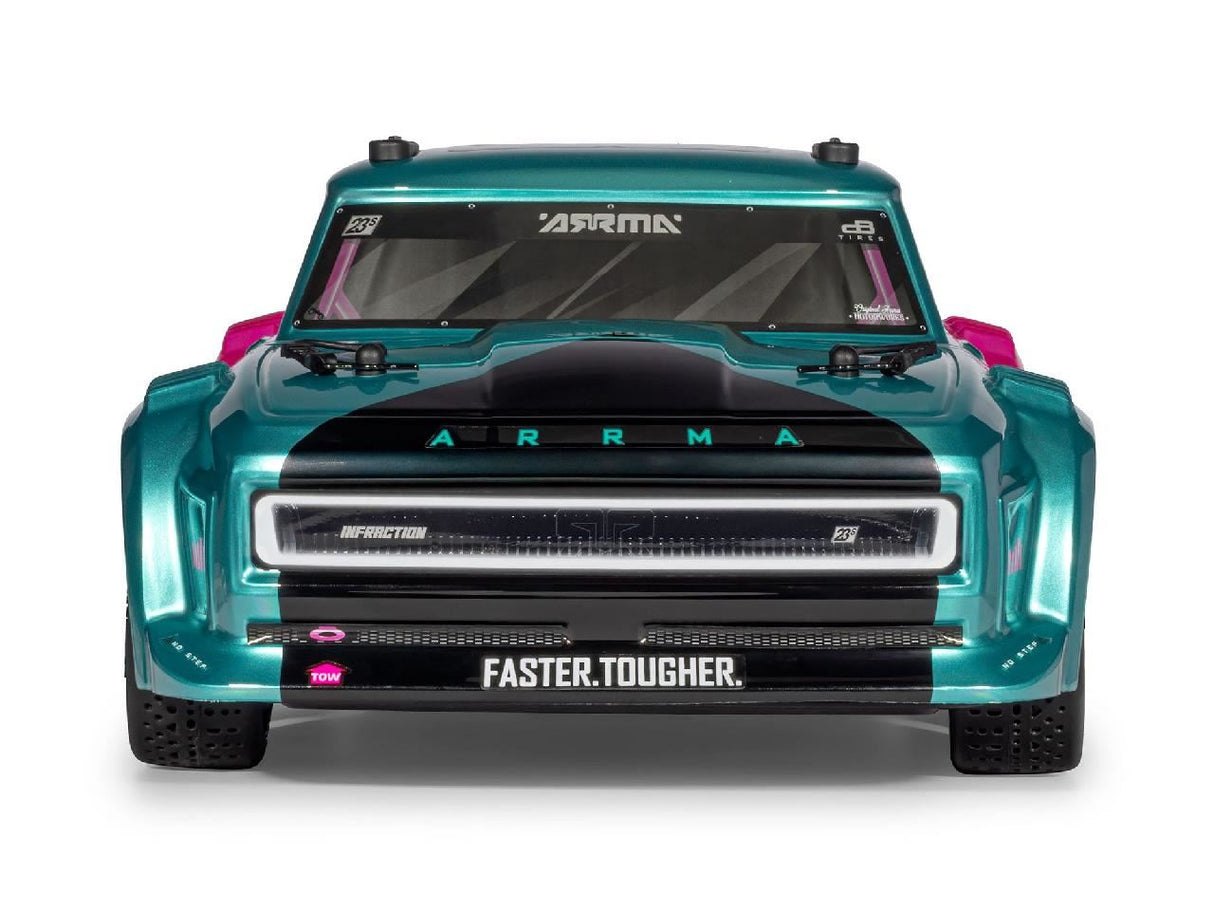 Arrma 1/8 Infraction 223S Dsc 4X4 Rtr Street Bash, Teal/Pink
