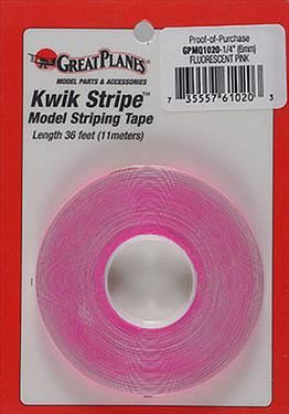 GPLANES Striping Tape Fluorescent Pink 1/4" (6mm x 11m)