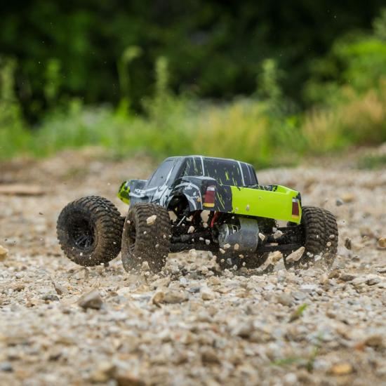 ECX AMP MT 1:10 2WD Monster Truck: Black/Green RTR INT (ECX03028IT2)