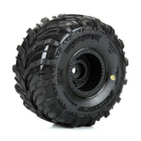 Pro-Line Dreadnaught Mounted Black Wheel F/R (4) For Arrma Gorgon/Qua
