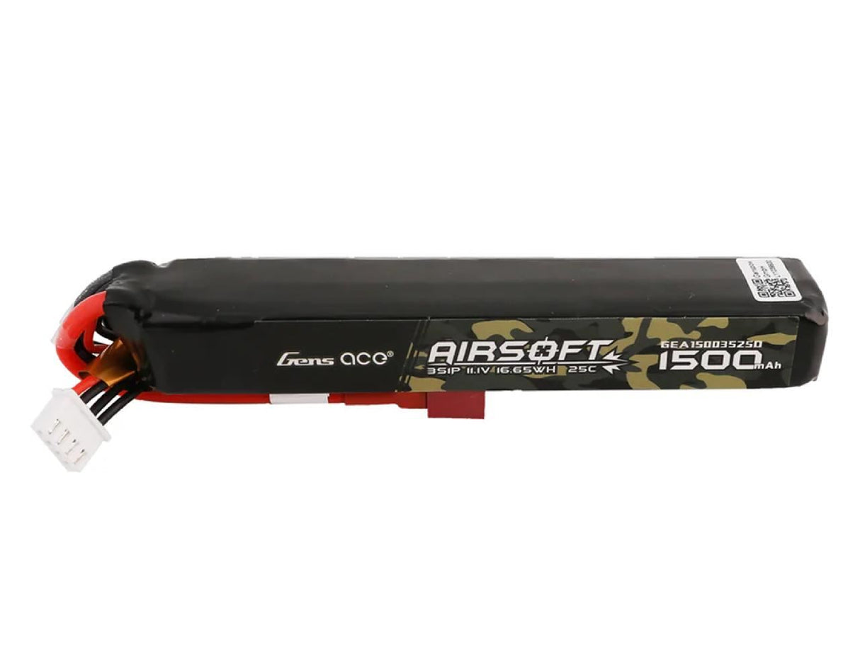 Gens Ace Airsoft 3S 1500Mah 25C With Deans (Fit Most Aeg)