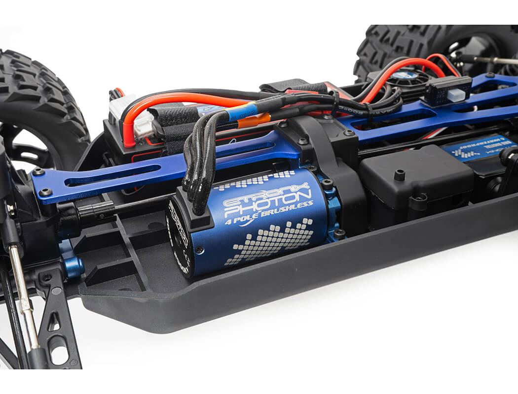 Ftx Khaos 1/10 Brushless 4Wd Truggy Rtr With 3S Lipo And Charger - Blue