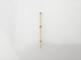 RACTIVE 2 Hole Stanchion, Brass 25mm (Pk10)