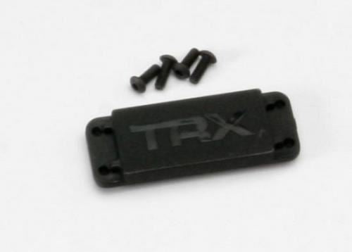 TRAXXAS Cover plate, steering servo/ 3x8 BCS (4)