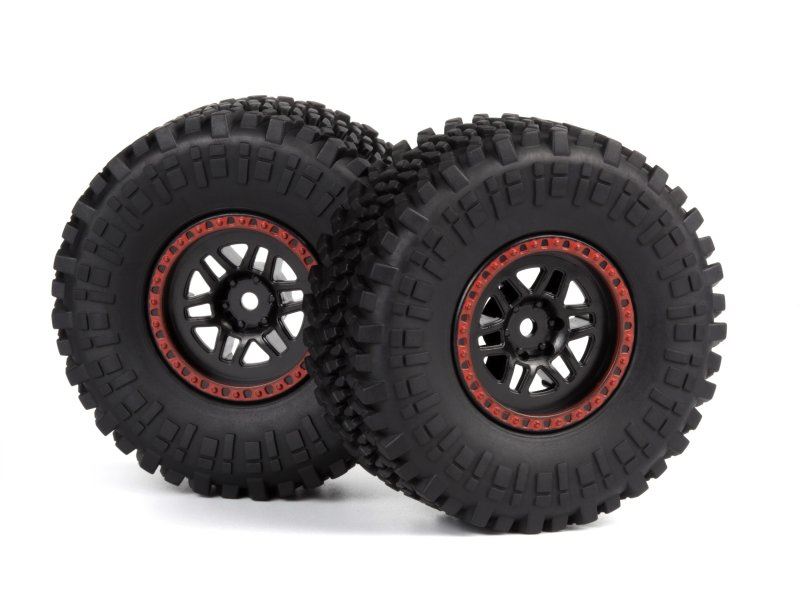 Assembled Wheel & Tyre (Red/2Pcs)