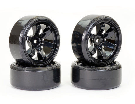 Fastrax 1/10 Street/Drift Tyre 6-Spoke Wheel (6Mm Offset)
