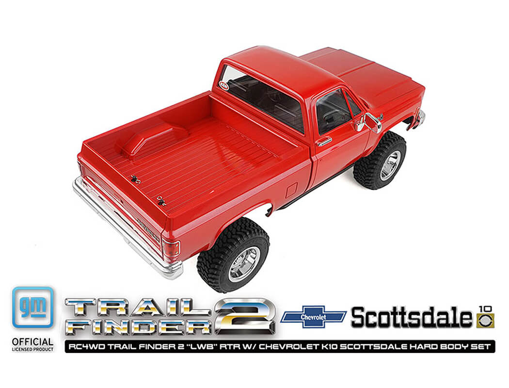RC4WD TRAIL FINDER 2 LWB RTR WITH CHEVROLET K10 HARD BODY RED