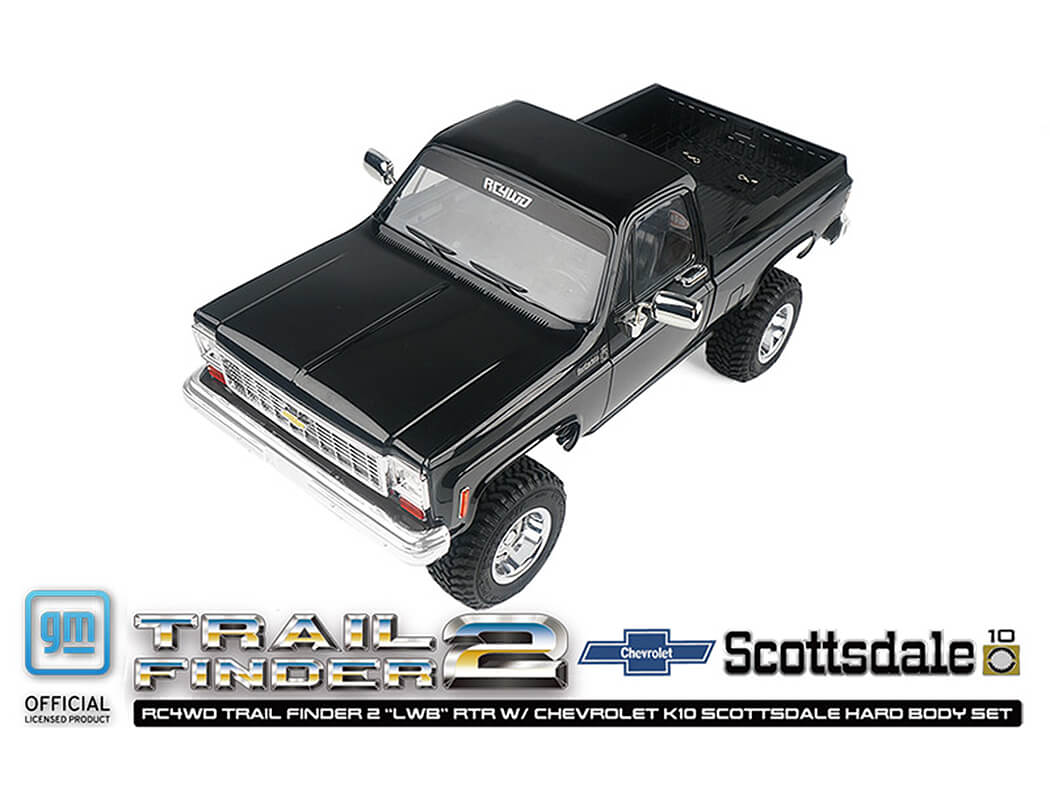 RC4WD TRAIL FINDER 2 LWB RTR w/CHEVROLET K10 HARDBODY BLACK