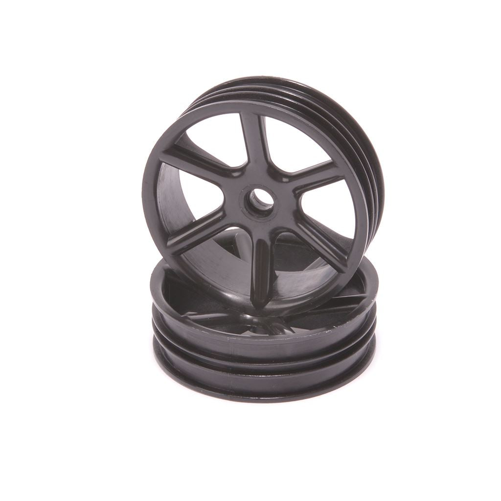 Jc 6 Spoke 2.2 2Wd Front Black Wheel Cougar 2K Pr