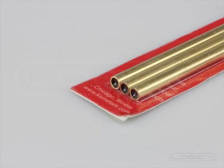 KS 300mm Round Brass Tube 5mm OD (Pk3) .45mm Wall