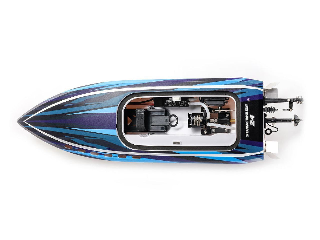 Proboat Sonicwake 24In Self-Righting Brushless Deep-V Rtr, Blue
