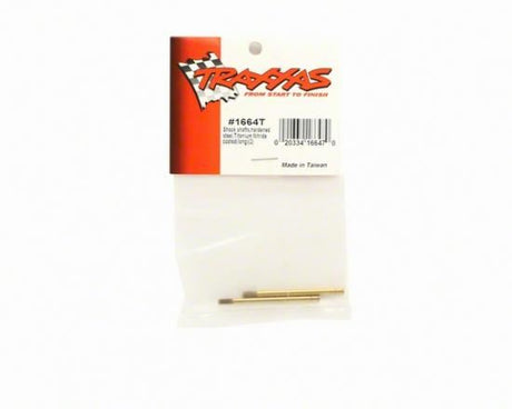 TRAXXAS Shock shafts, hardened steel, titanium nitride coated (long)
