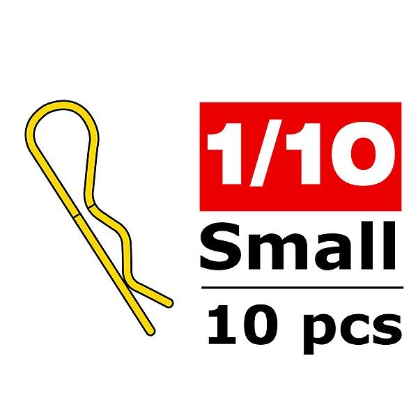 Corally Body Clips 45 Bent Small Gold 10 Pcs