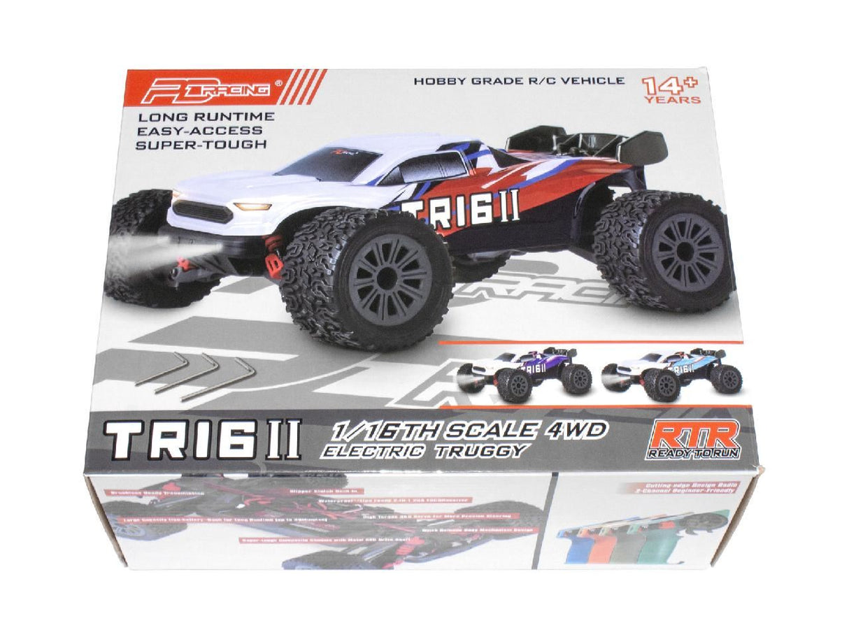 Pd Racing Tr16Ii Brushed Rc Truggy (Red, Blue & White)