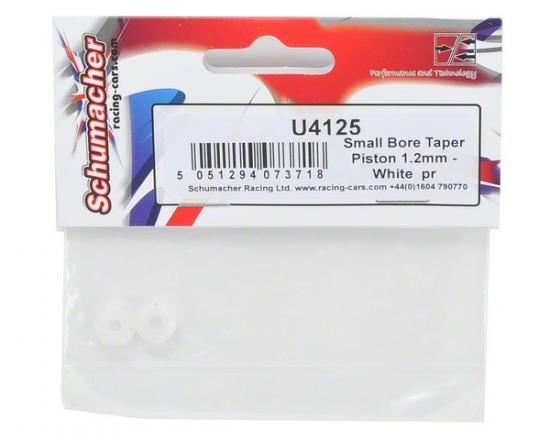 Schumacher Small Bore Taper Piston 1.2mm - White - 1 Pair