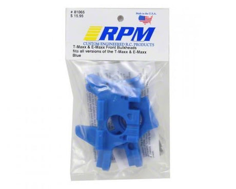 RPM T/E-MAXX FRONT BULKHEADS BLUE