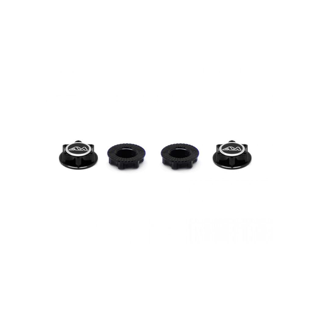 Arrowmax Alu 1/8 Wheel Nuts C/end/L/W Black (4)