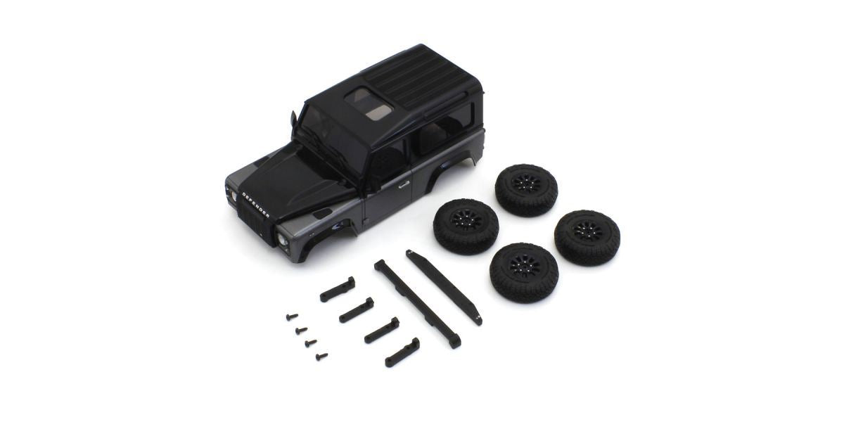 Bodyshell Land Rover Defender 90 Gray Mini-Z 4X4 Mx01 W/Wheels