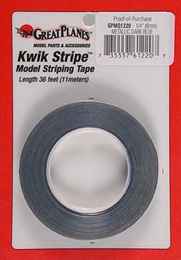 GPLANES Striping Tape Metallic Dark Blue 1/4" (6mm x 11m)