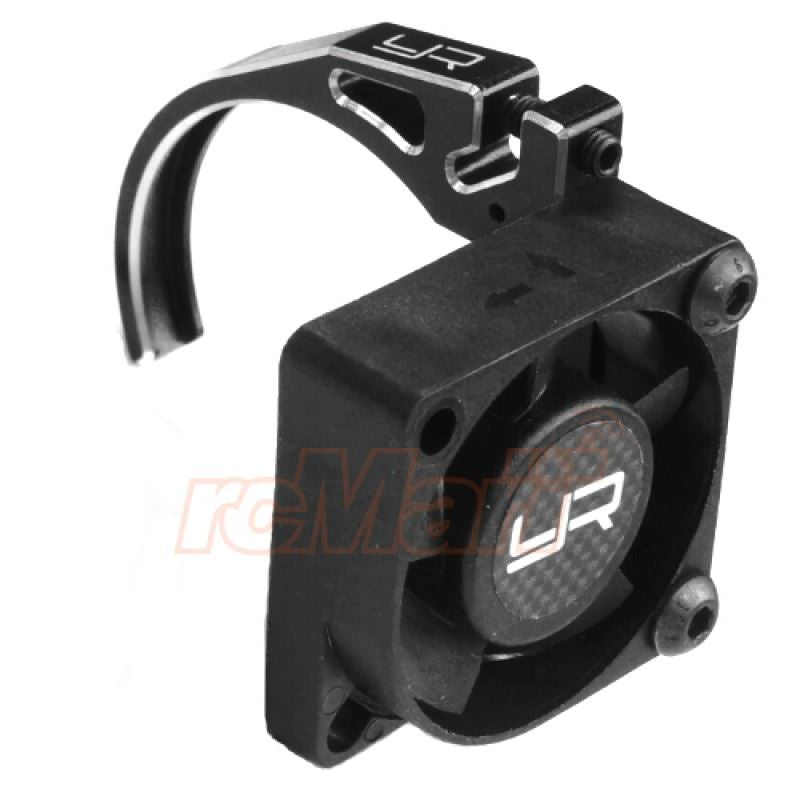 Yeah Racing Aluminum 7075 Fan Mount w/ 30mm Tornado Fan for 540 Motor Black