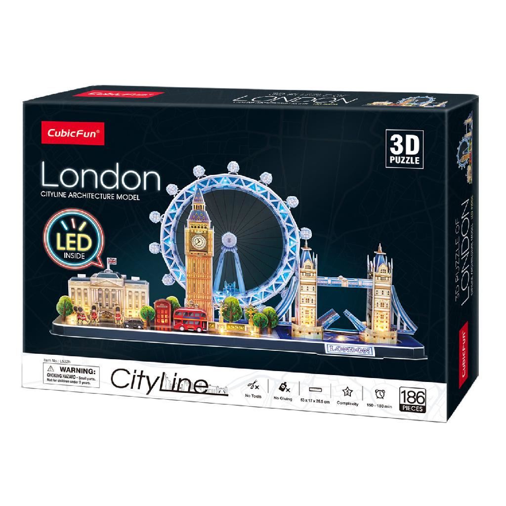 Cubicfun London Cityline With Led Lighting (186 Pieces)