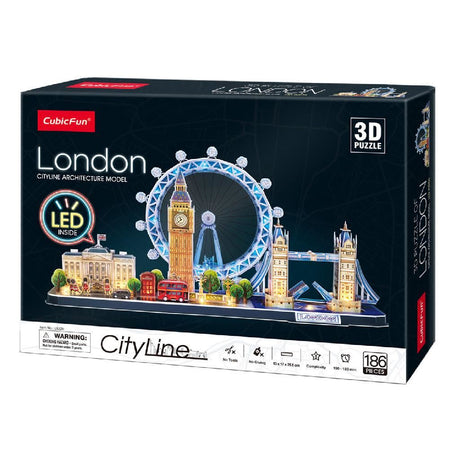 Cubicfun London Cityline With Led Lighting (186 Pieces)