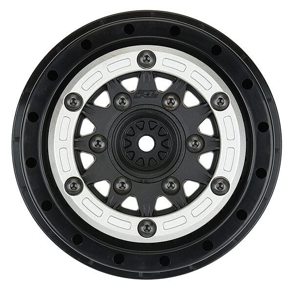 PROLINE RAID 2.2/3.0  SILVER/ BLK BEADLOC 6x30 HEX SC WHEELS