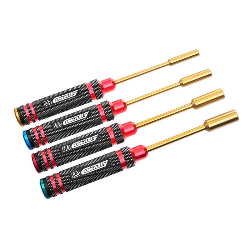 Corally Pro Nut Driver Set Ti Ni Coated 4.0/5.5/7.0/8.0Mm